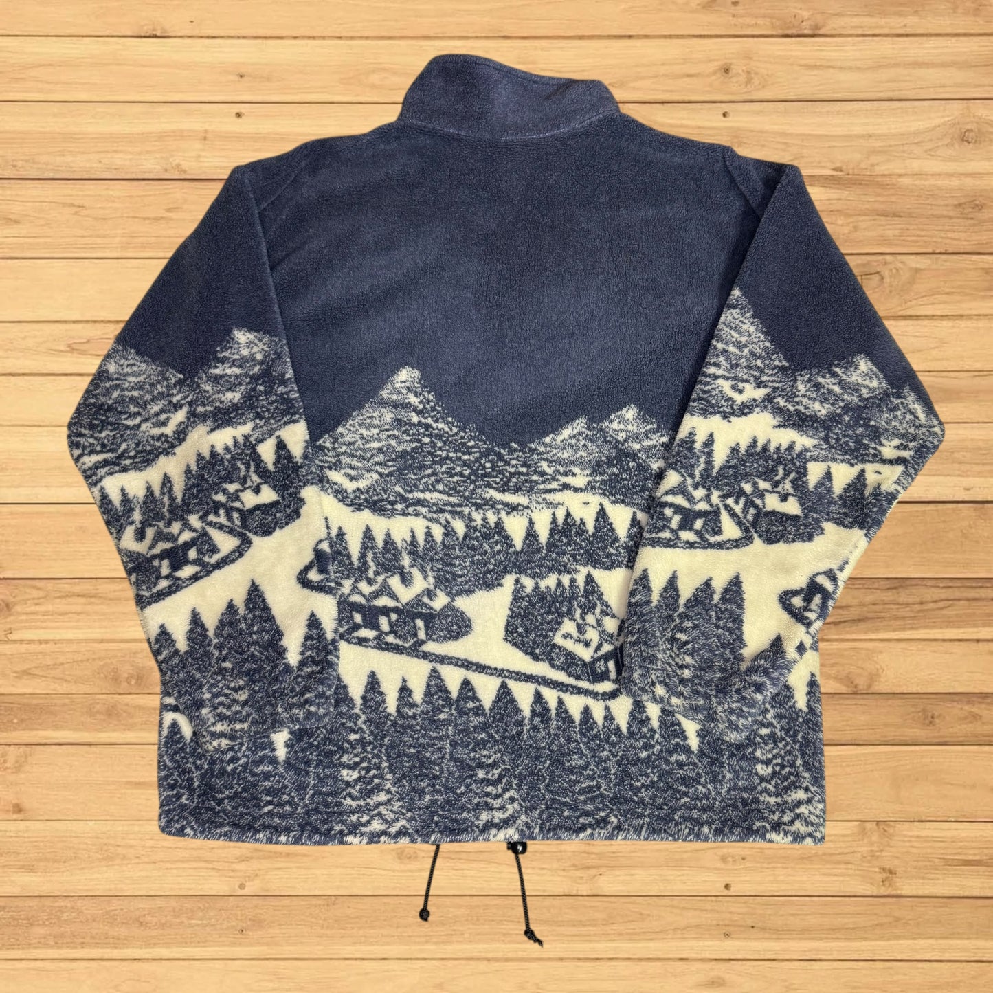 vintage winterland cabin fleece zip up