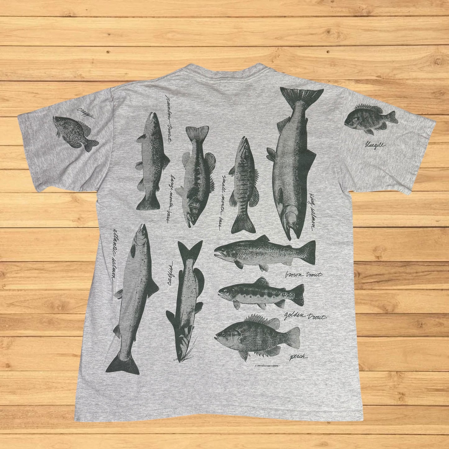 vintage fish all over print t shirt