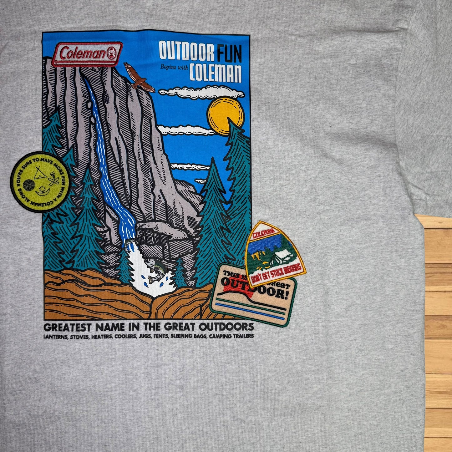 coleman outdoors t shirt wilderness camping (xl)