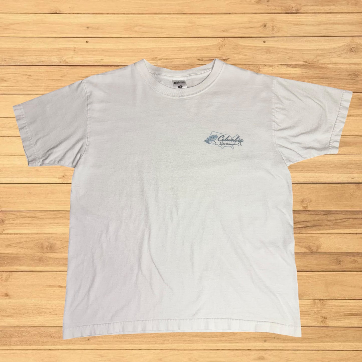 vintage columbia fly fishing lures t shirt