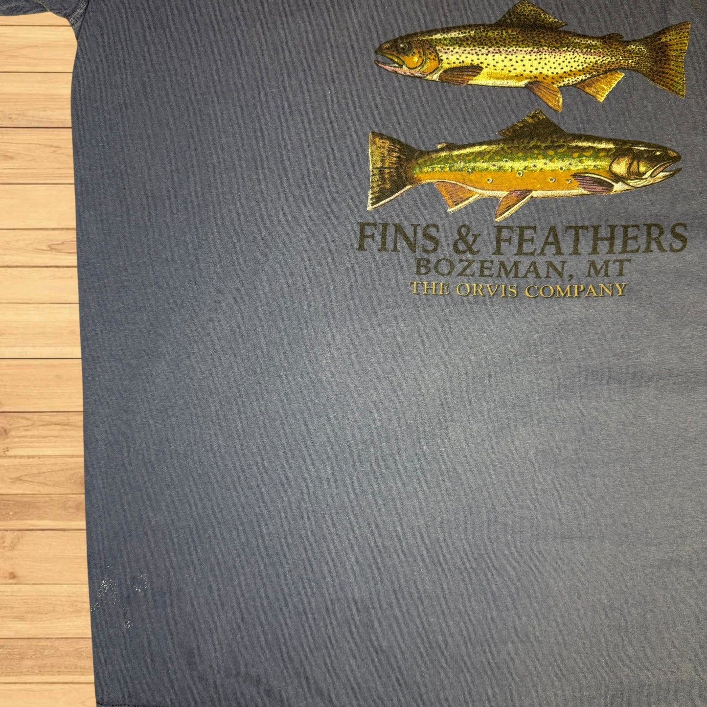 vintage orvis trout bozeman montana t shirt (xl/xxl)