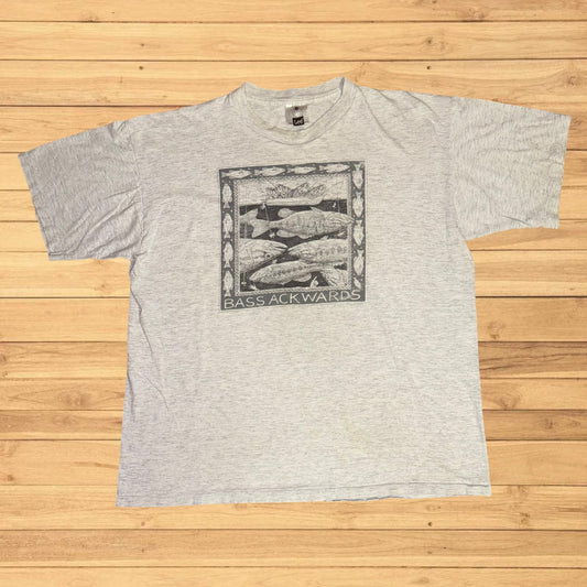 vintage ray troll t shirt bass (L)