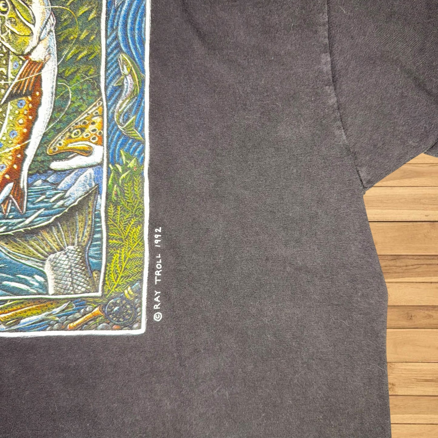 vintage ray troll t shirt trout (XL)