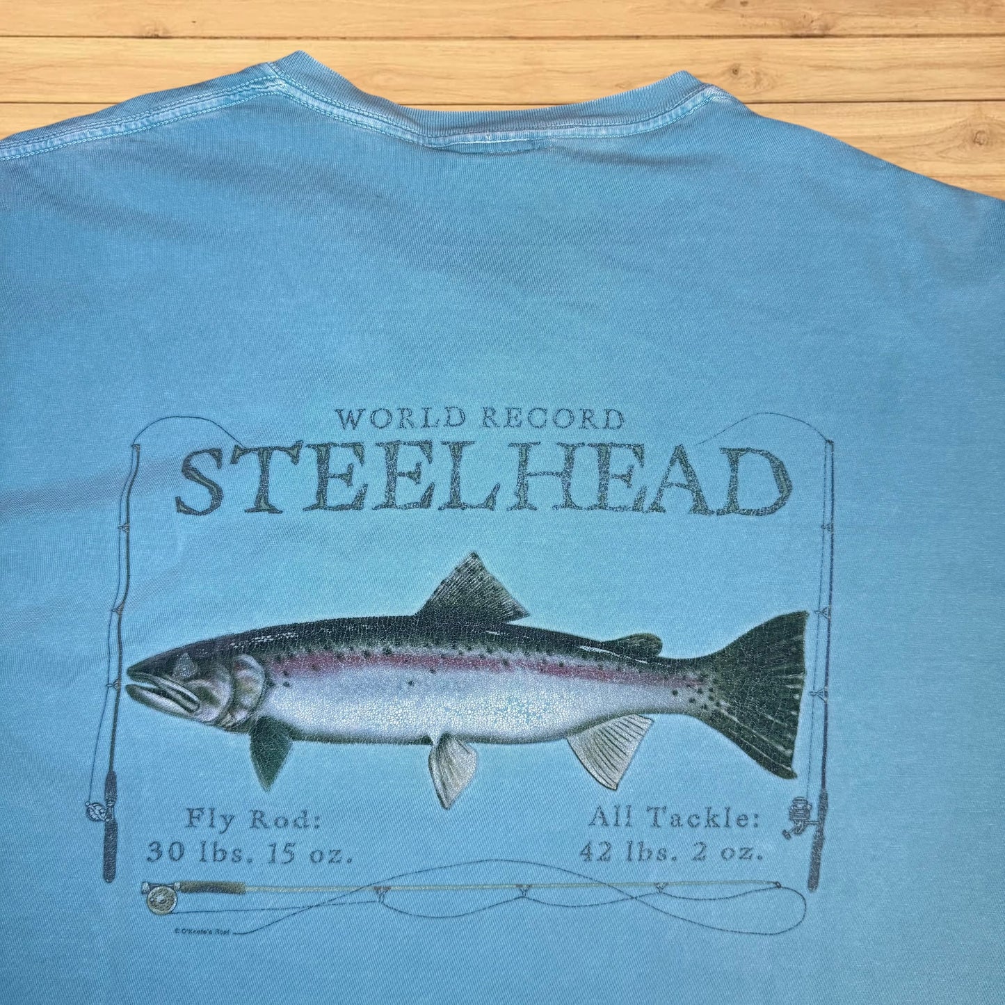 vintage steelhead fish t shirt (xxl)