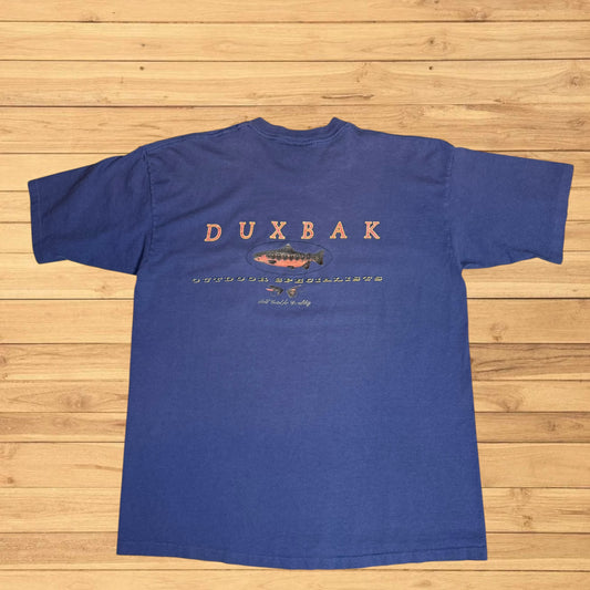 vintage duxbak fly fishing t shirt pocket