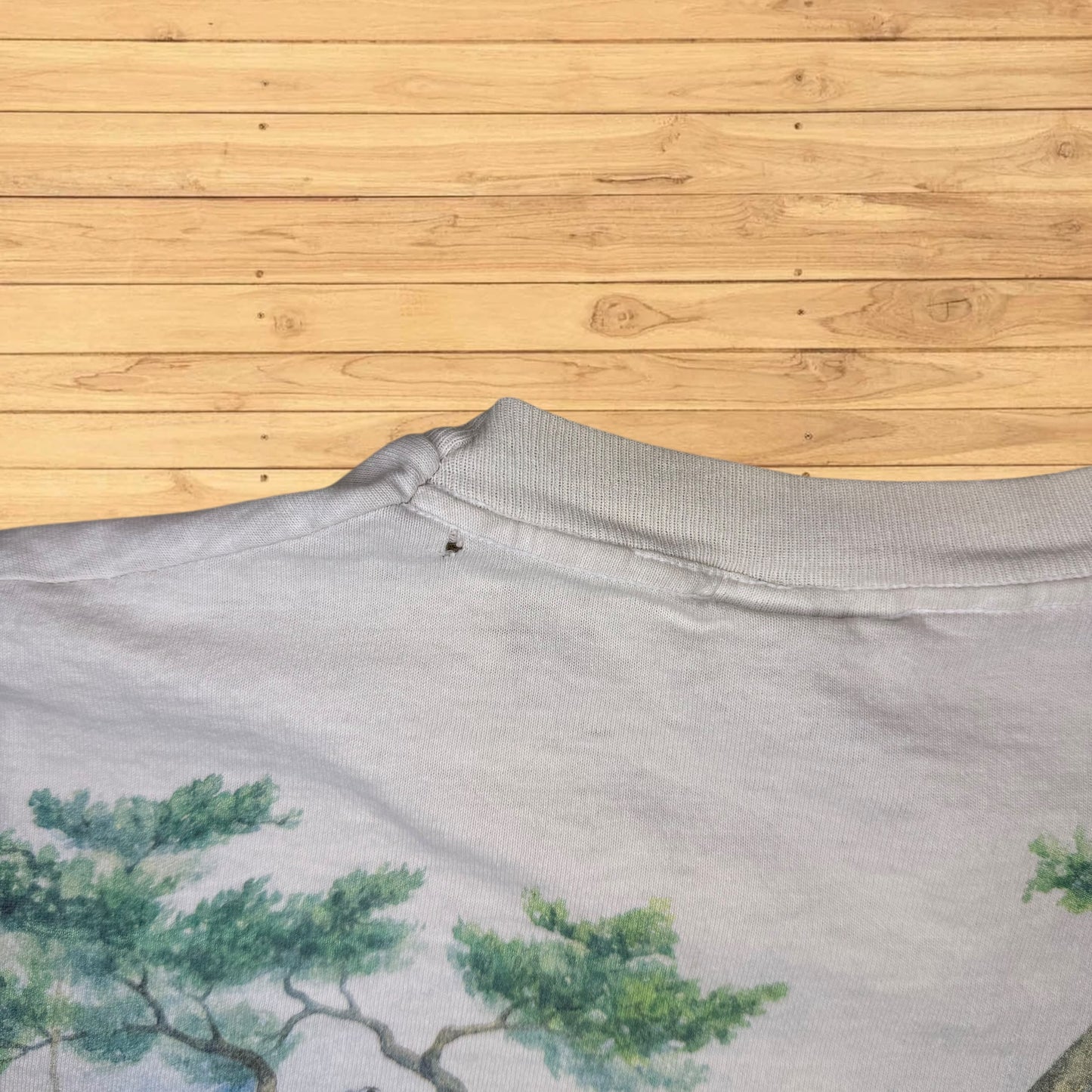 vintage liquid blue african rainforest t shirt tie dye (medium)