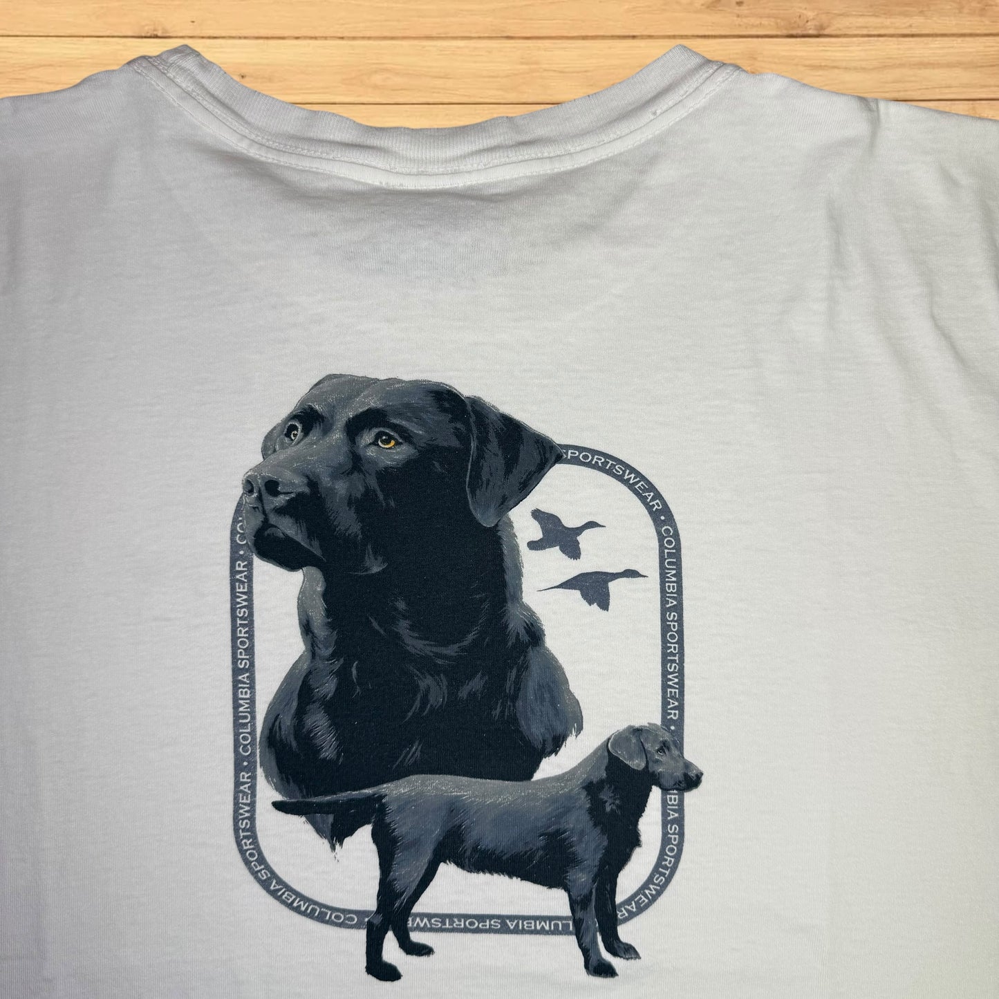 vintage columbia black lab t shirt