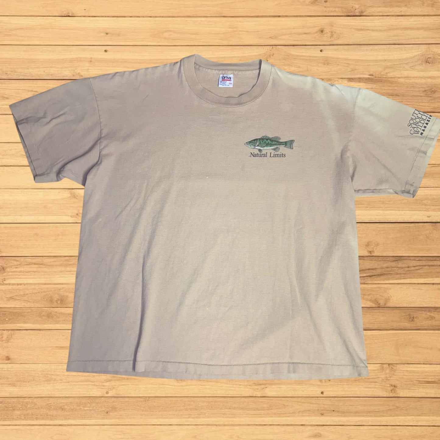 vintage largemouth bass fish t shirt (xl)