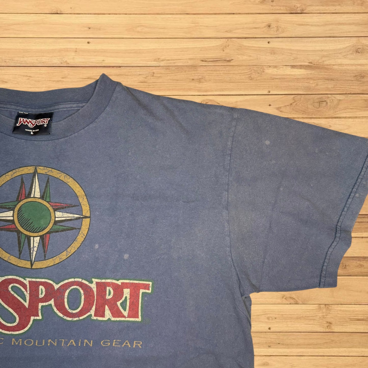 vintage jansport t shirt blue (L)