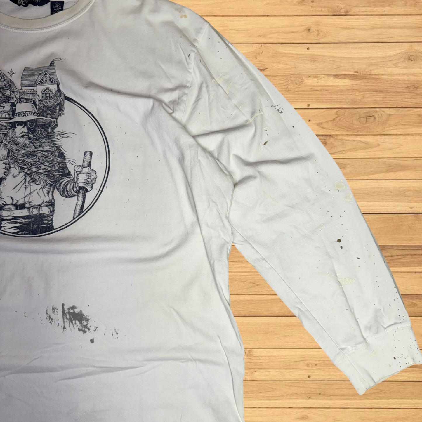 Vintage Nick Nicholson Hiker long sleeve thrashed (large)