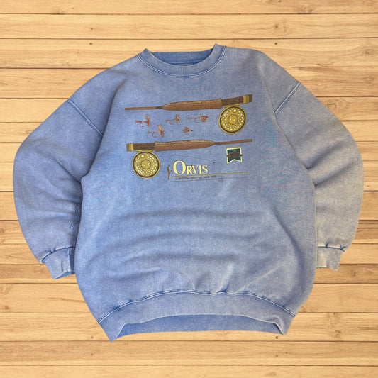 vintage orvis fly fishing crewneck
