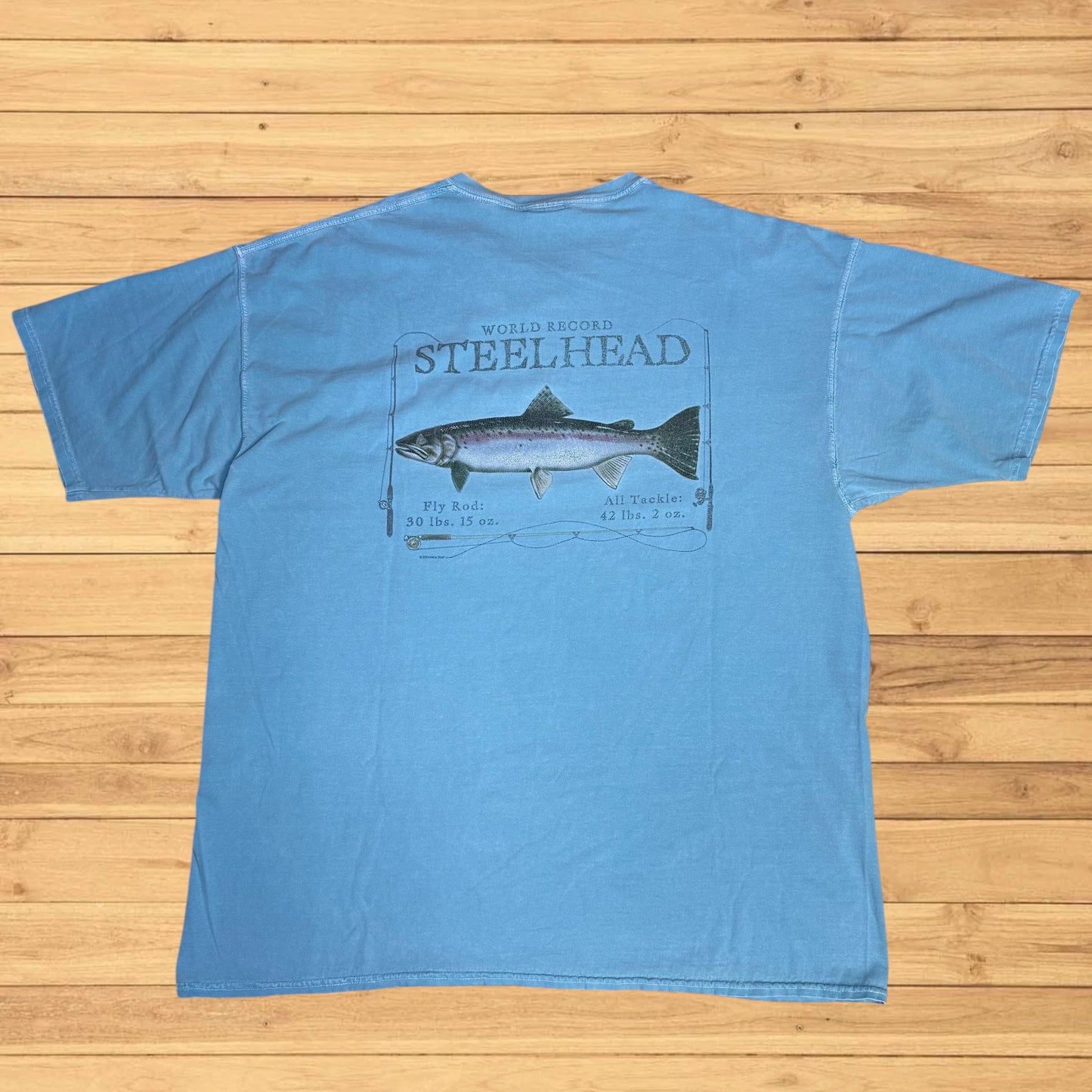 vintage steelhead fish t shirt (xxl)