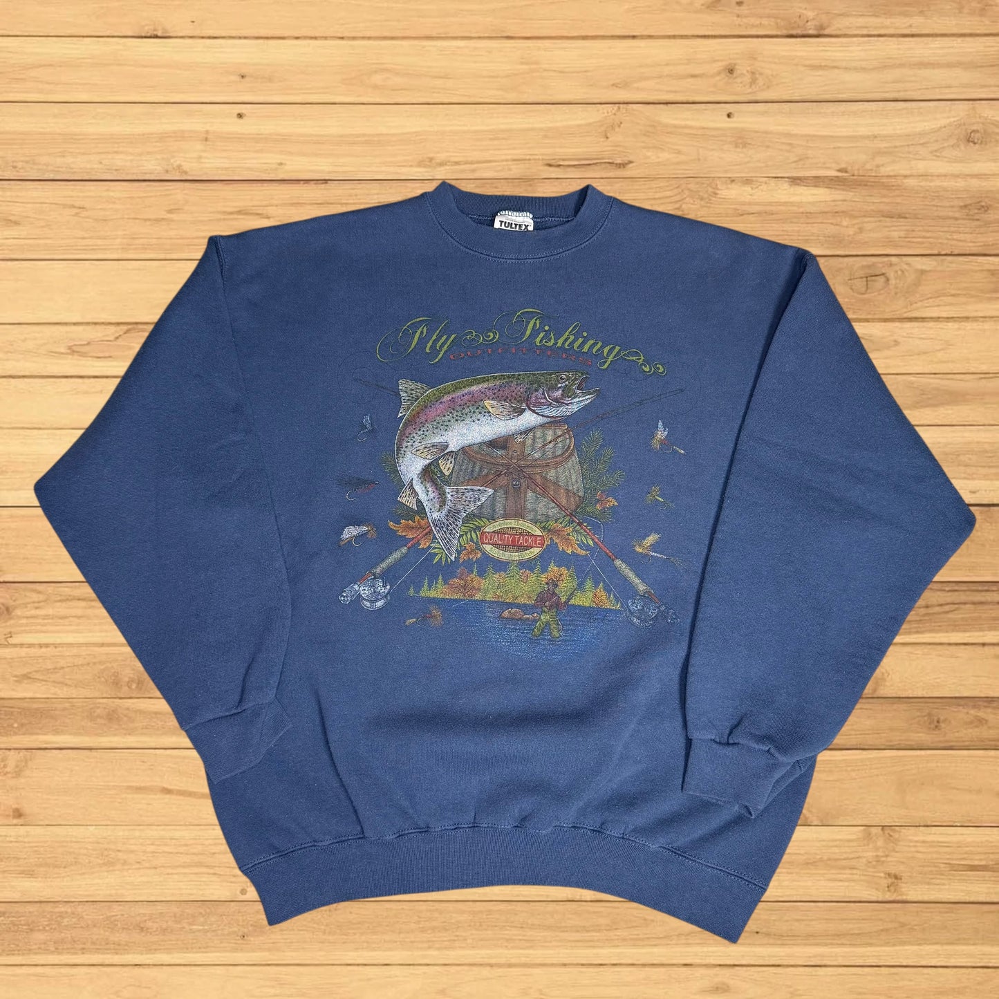 vintage fishing trout crewneck