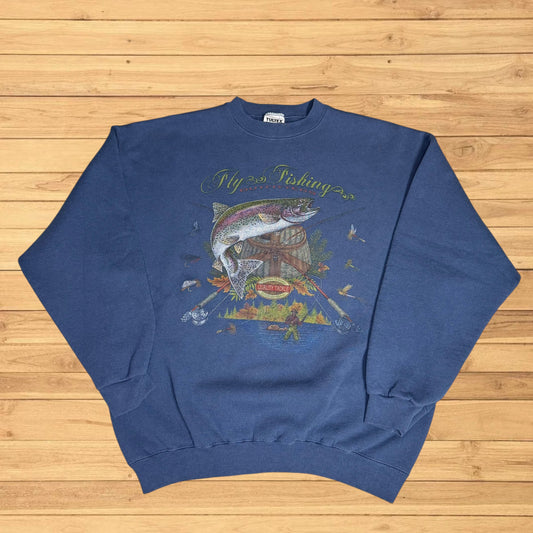 vintage fishing trout crewneck