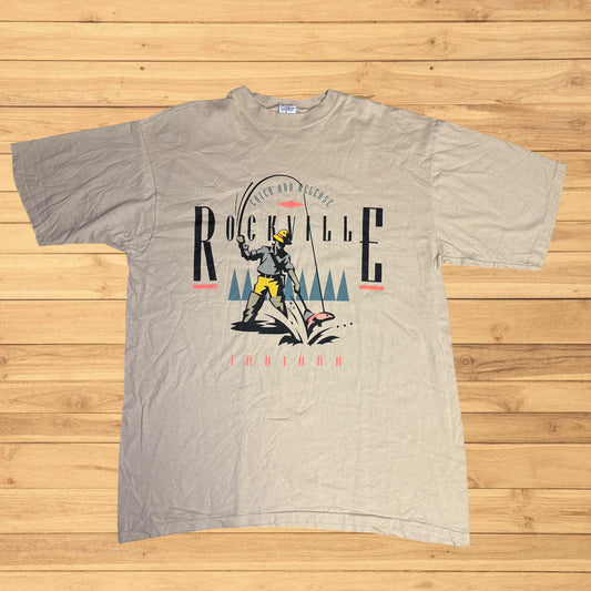 vintage rockville indiana fishing t shirt (xl)