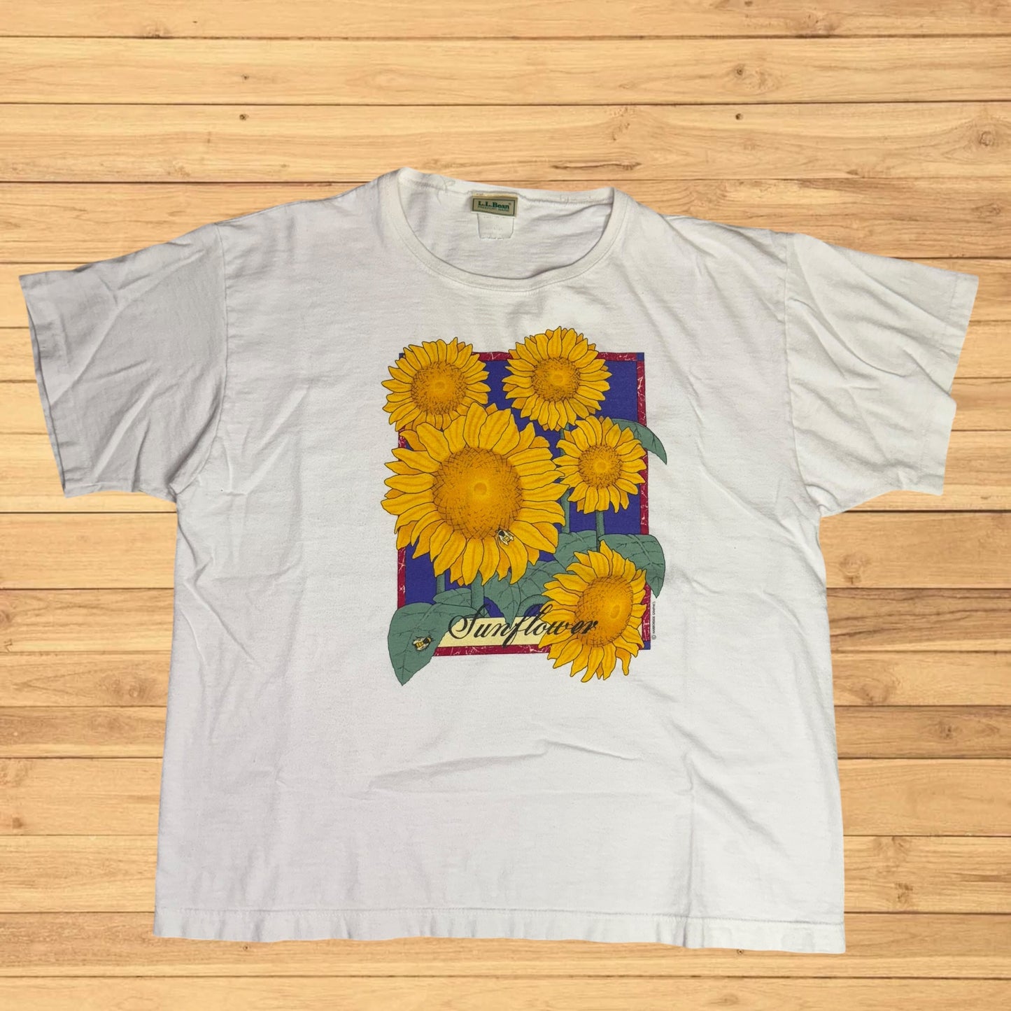 vintage ll bean sunflower t shirt