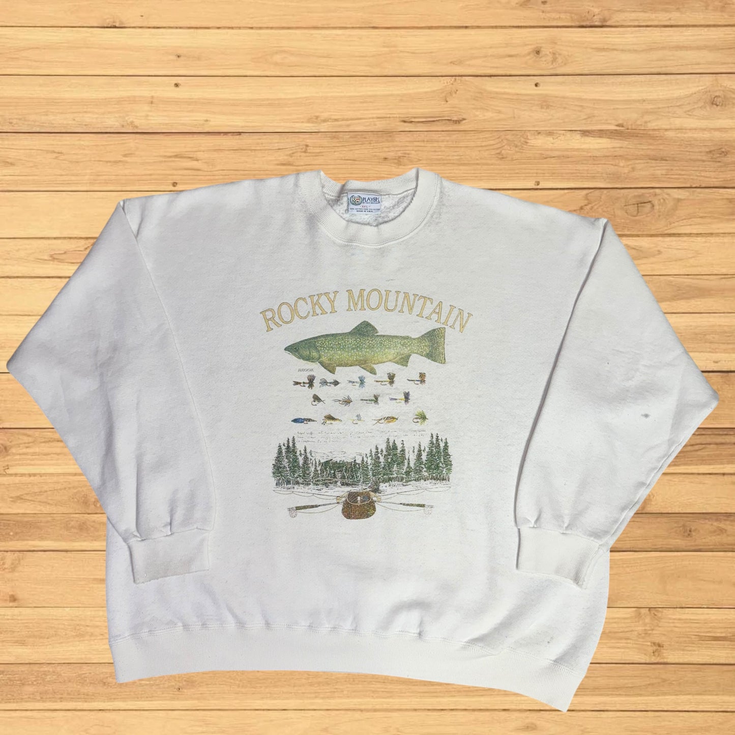 vintage rocky mountain trout crewneck