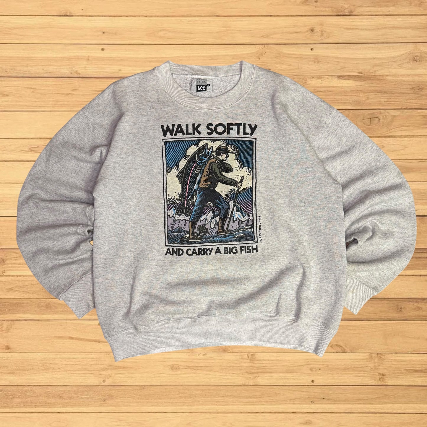vintage ray troll crewneck stained (S)