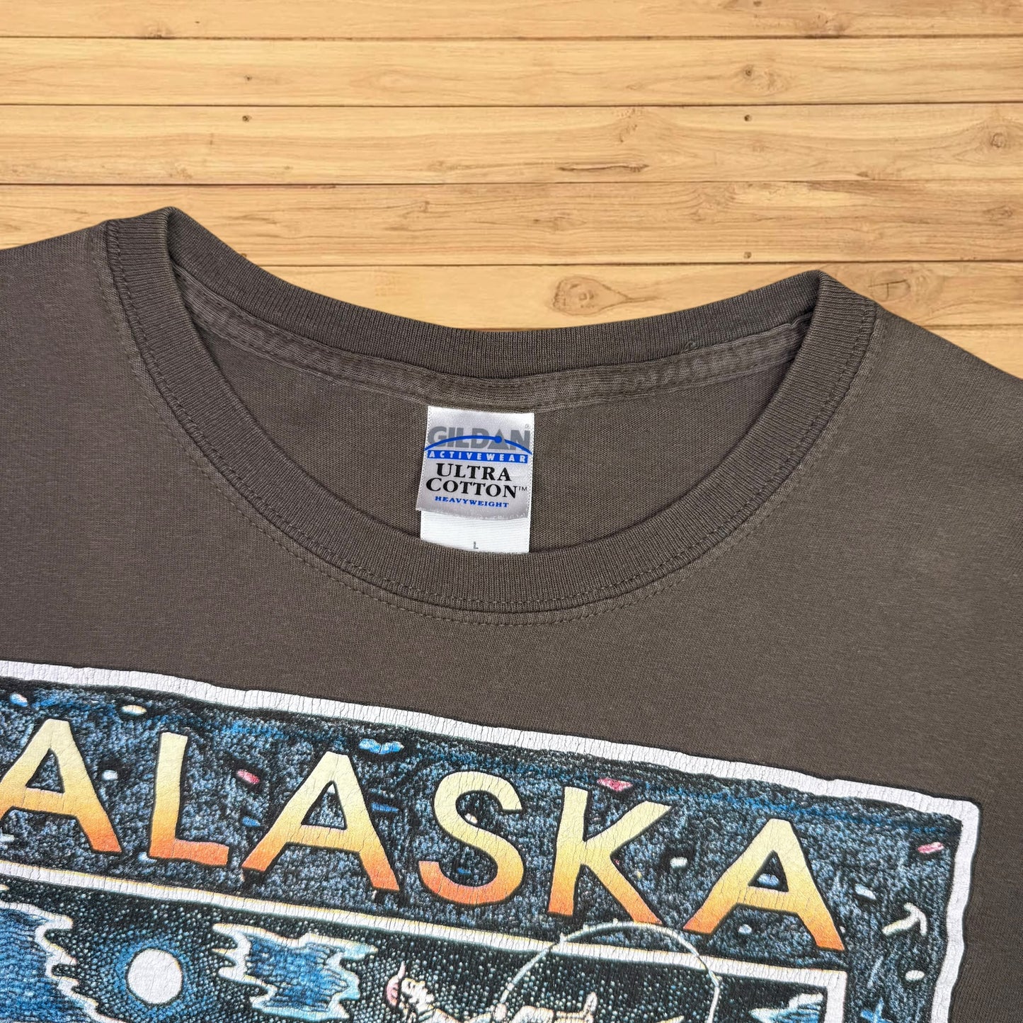 vintage ray troll t shirt alaska halibut (S)