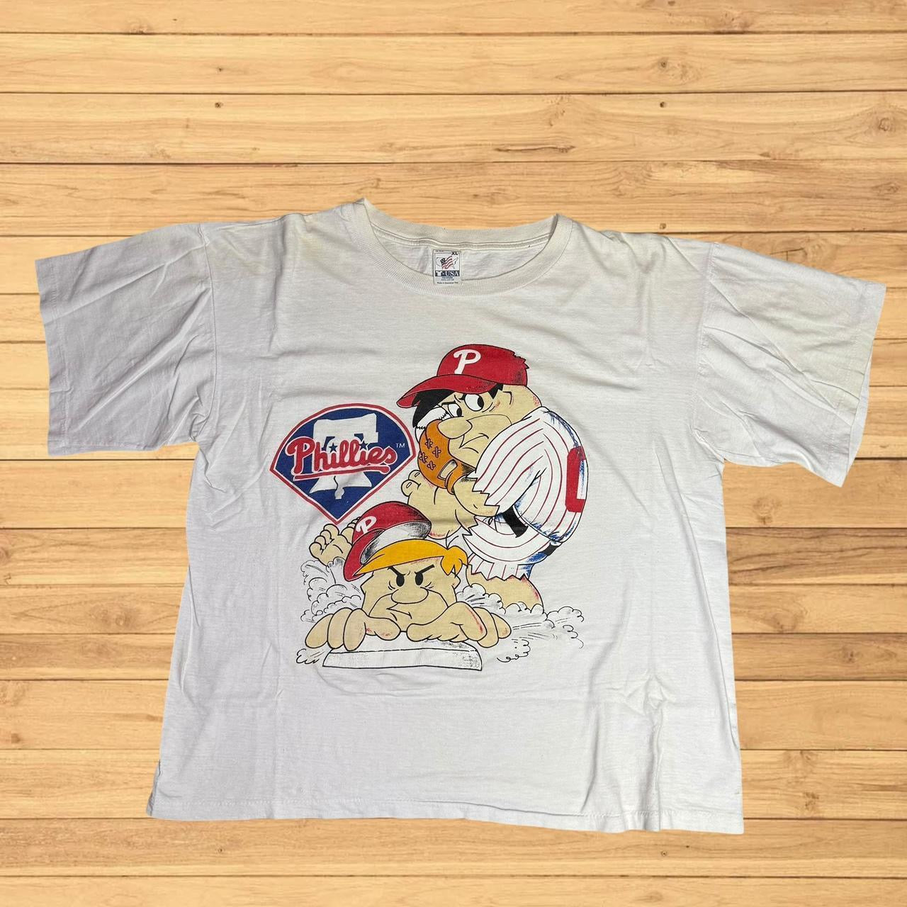 vintage philadelphia phillies flintstones t shirt
