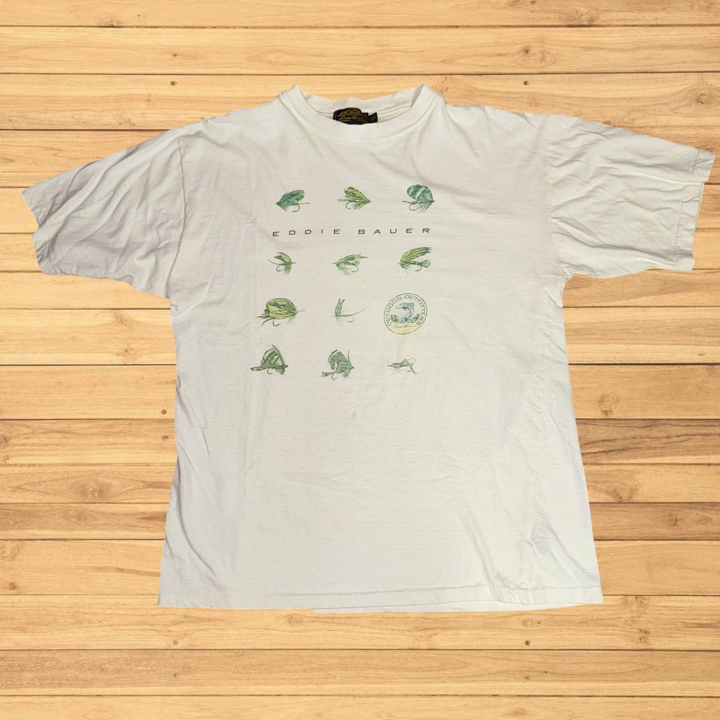 vintage eddie bauer fly fishing t shirt (L)