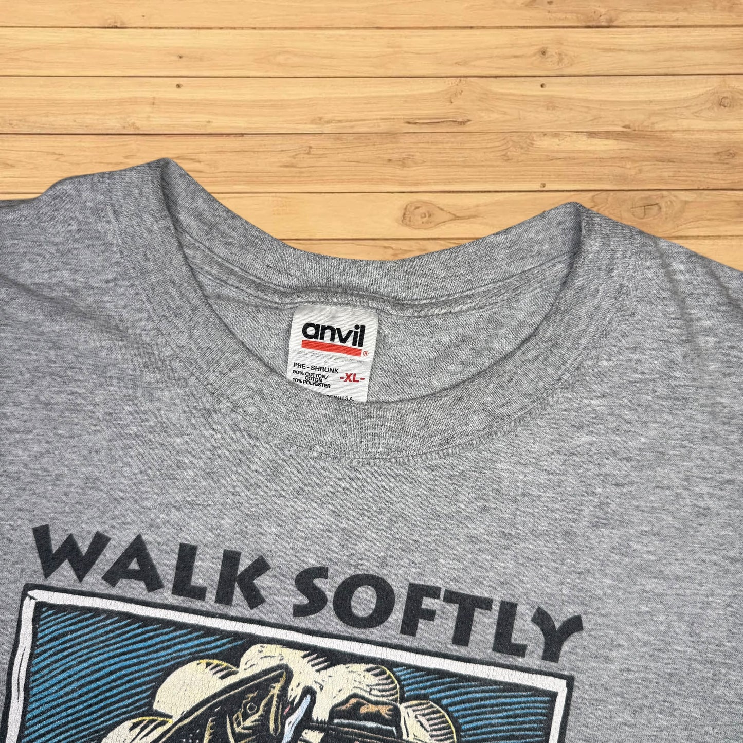 vintage ray troll t shirt walk softly (XL)
