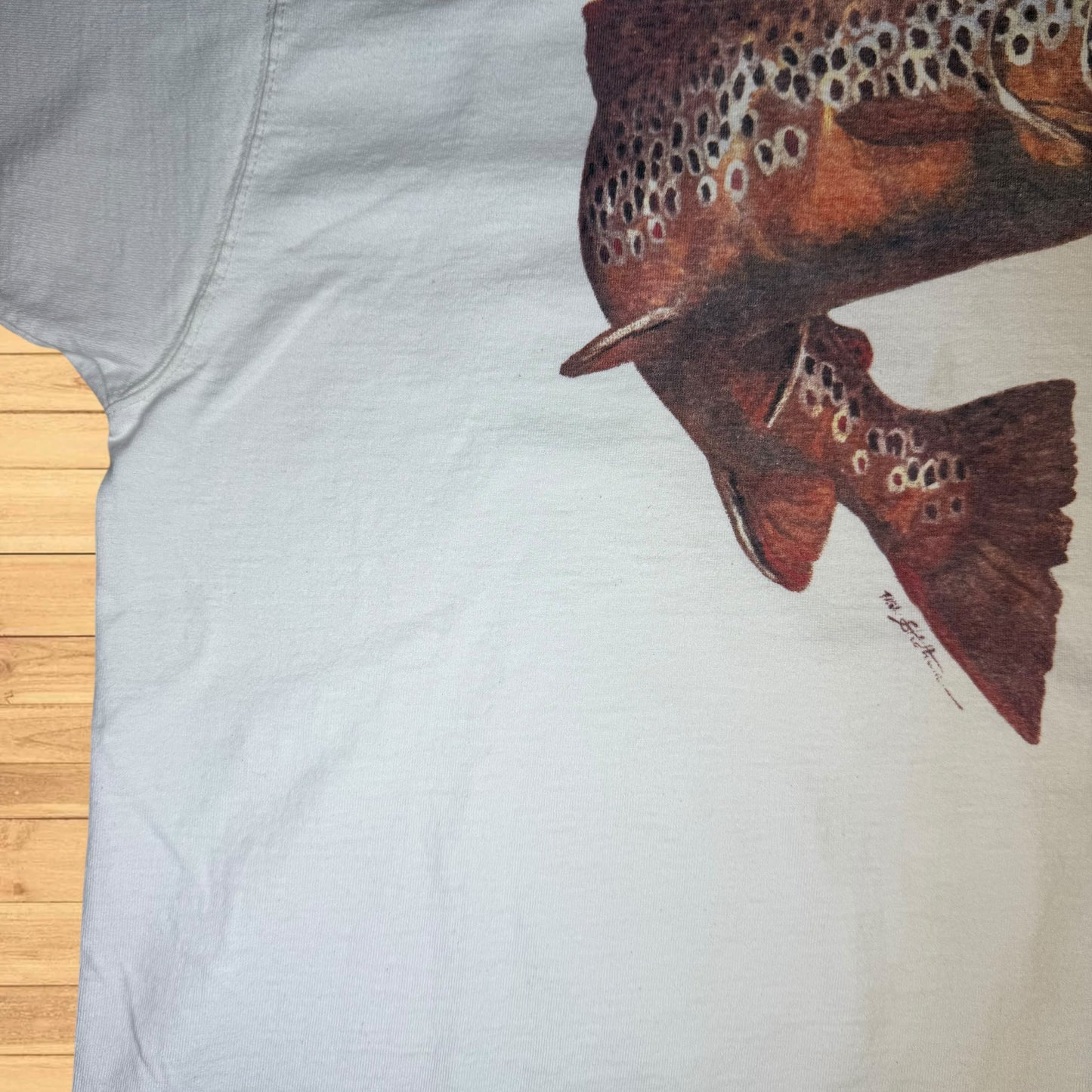vintage trout t shirt (xxl)