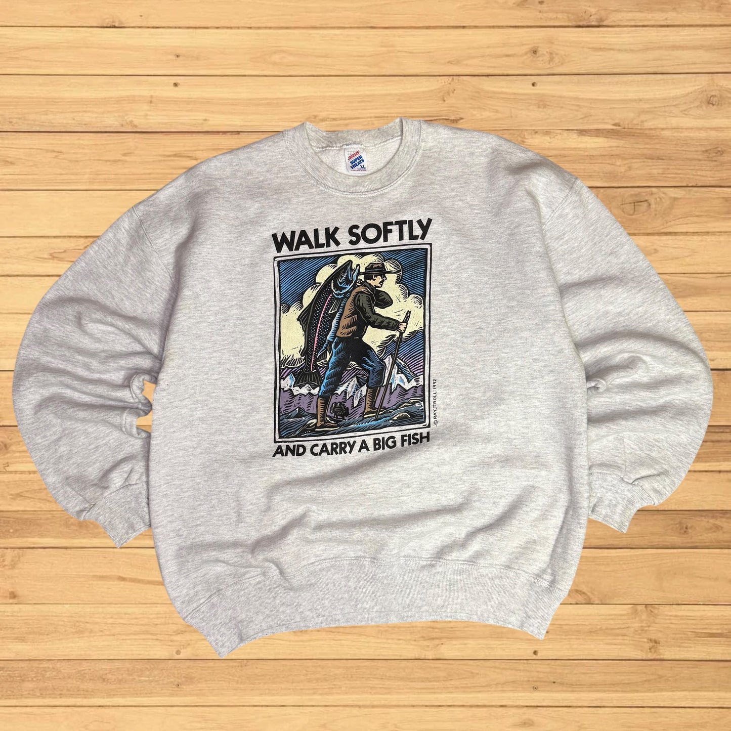 vintage ray troll crewneck (L)