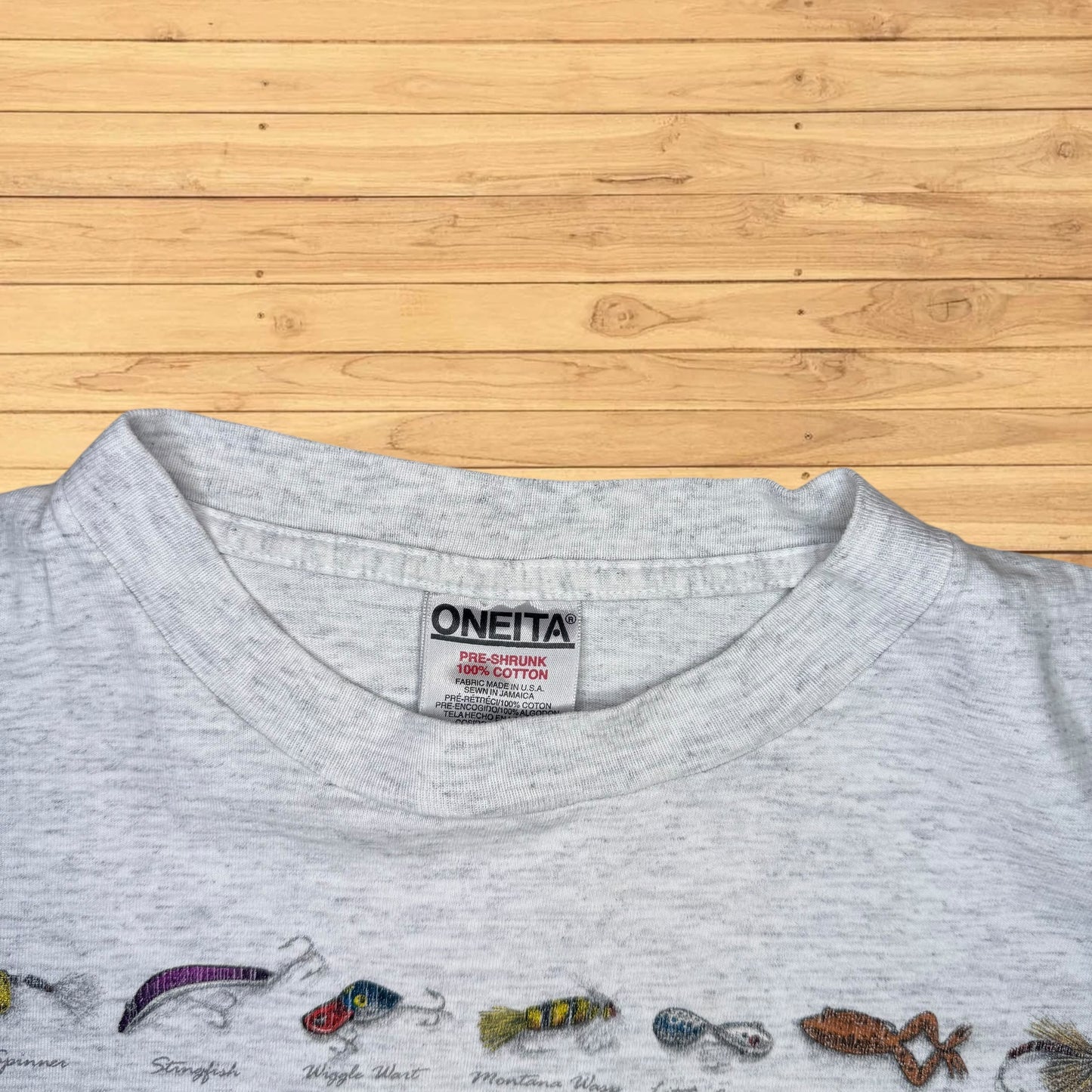 vintage fishing lures t shirt (s/m)