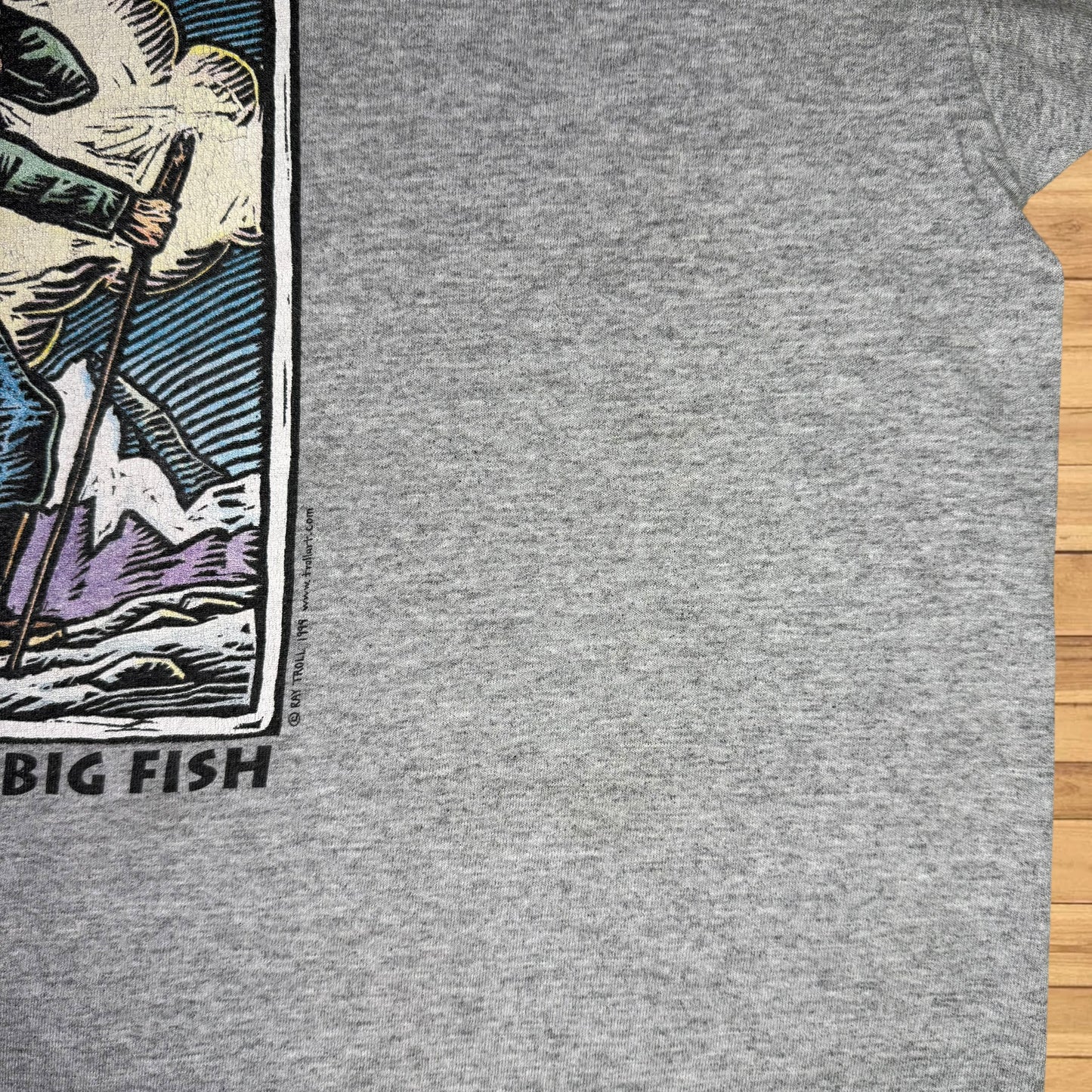 vintage ray troll t shirt walk softly (XL)