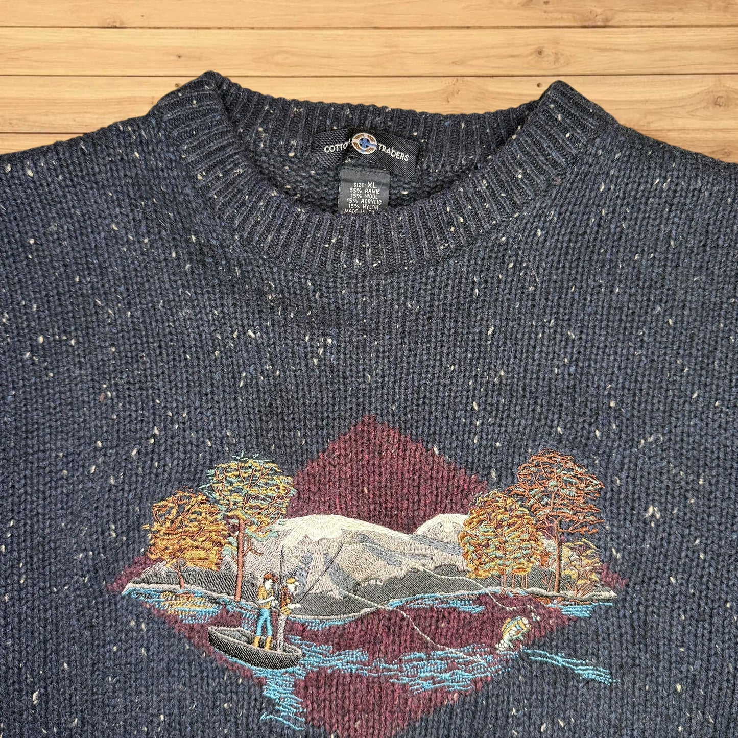 vintage fishing sweater