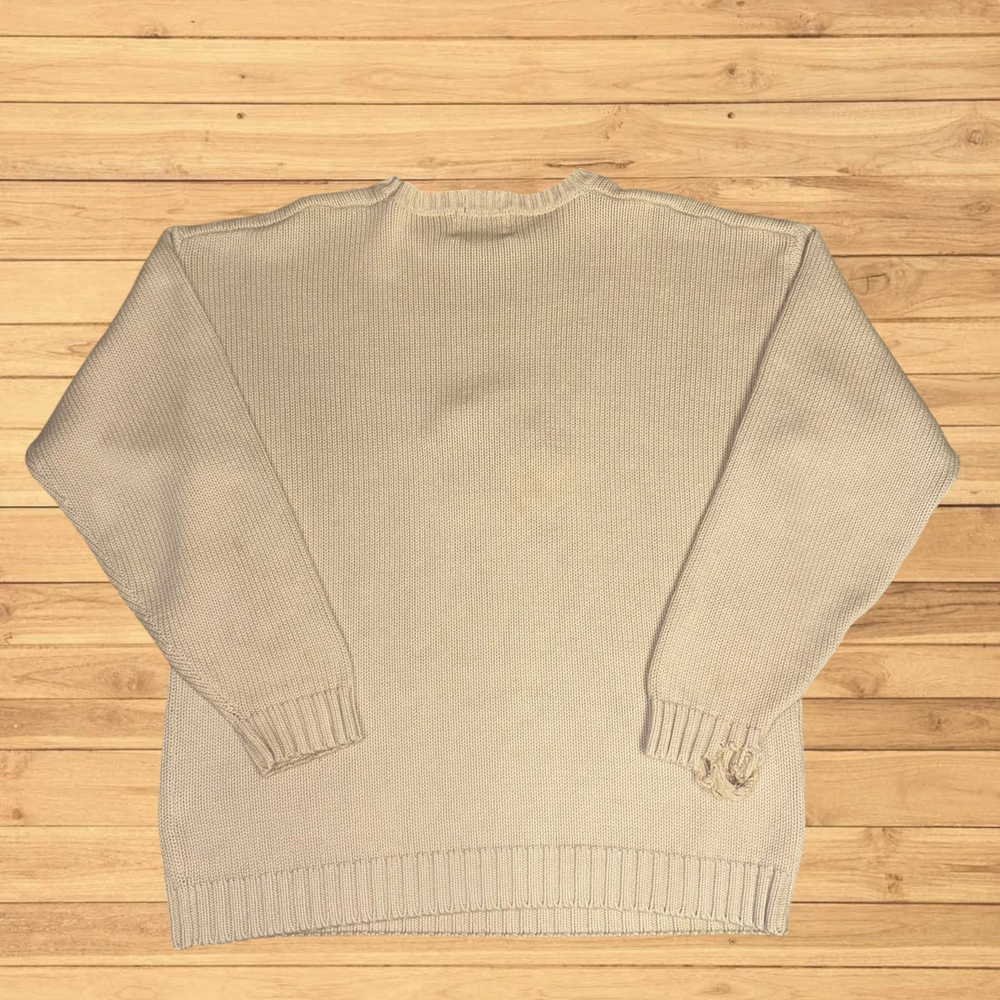 vintage chaps ralph lauren trout sweater stained (L)