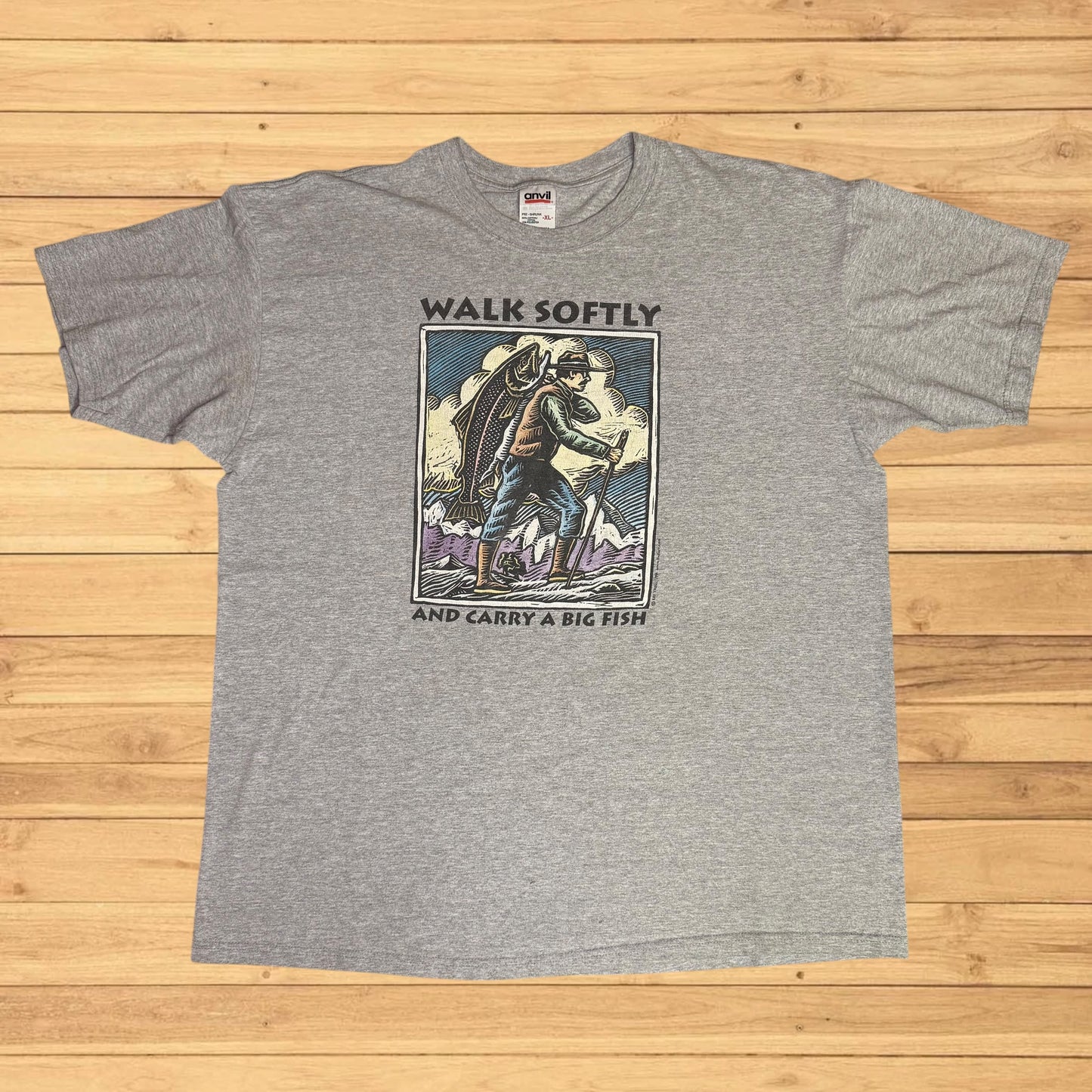 vintage ray troll t shirt walk softly (XL)