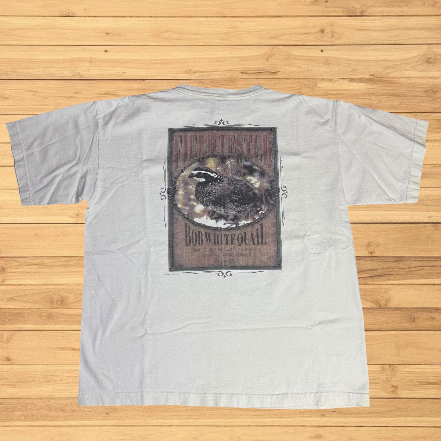 vintage quail sportsman trail guide t shirt (xl)