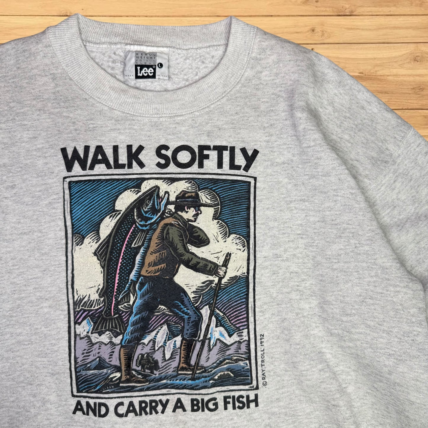 vintage ray troll crewneck stained (S)