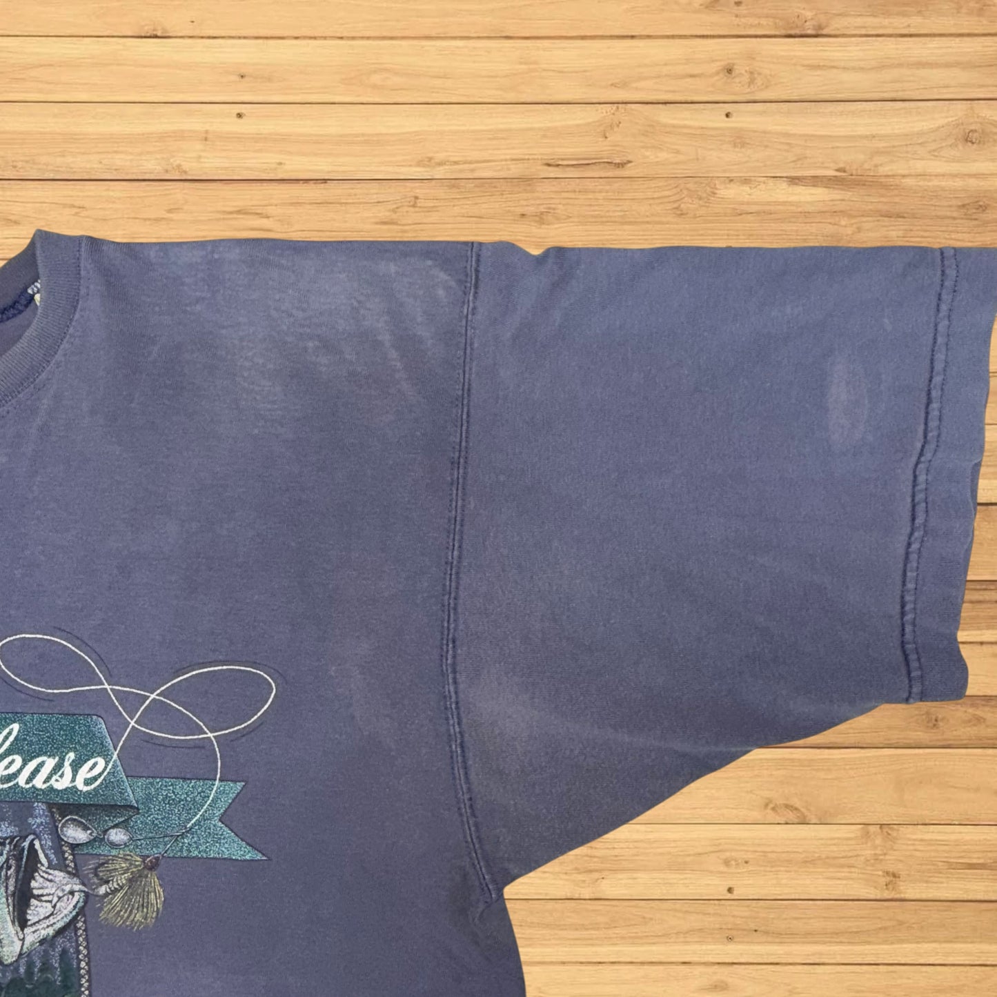vintage catch and release bass fishing t shirt (XL)