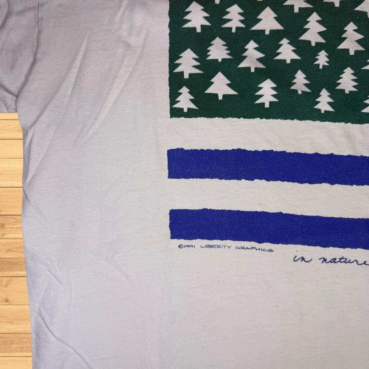 vintage in nature we trust flag t shirt (l/xl