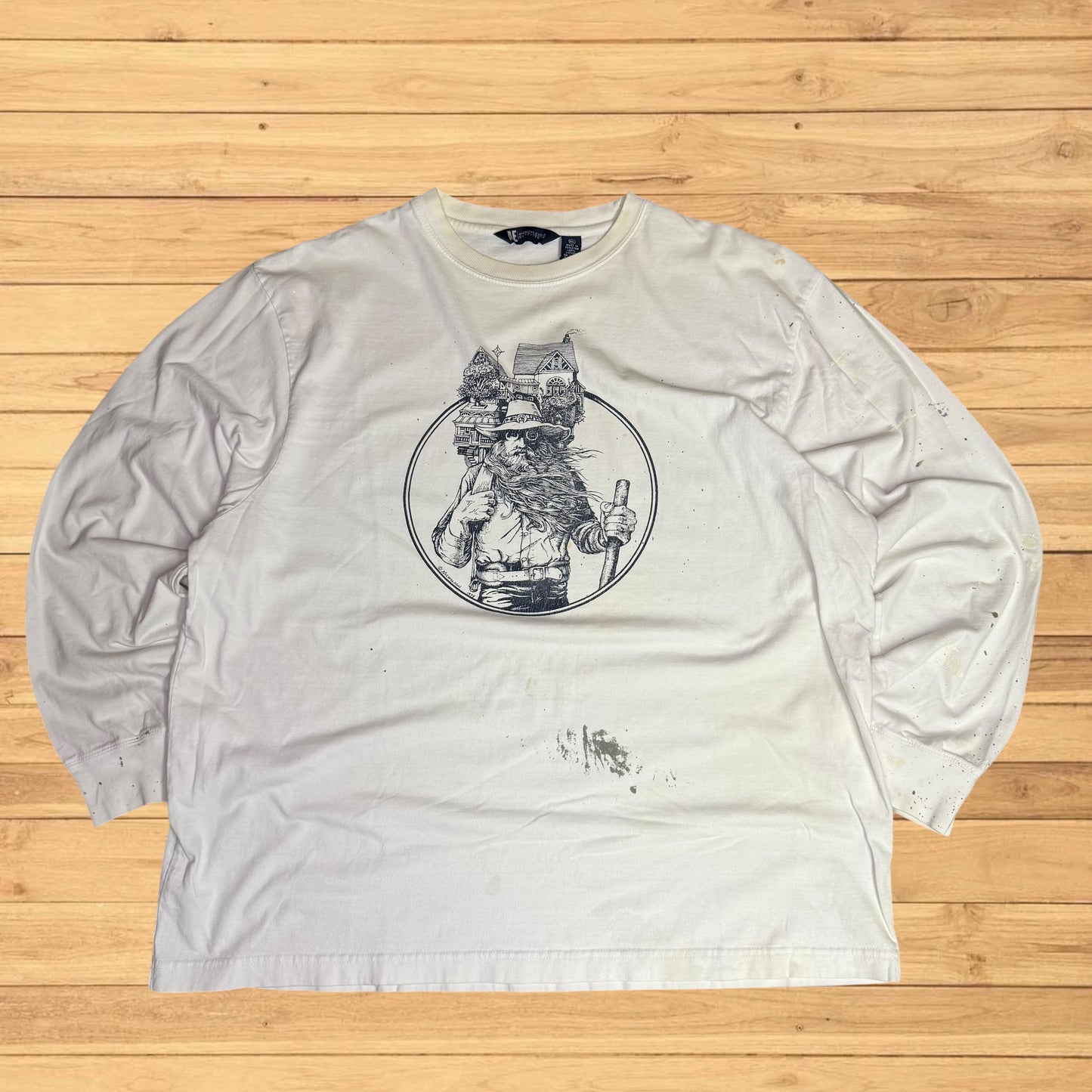 Vintage Nick Nicholson Hiker long sleeve thrashed (large)