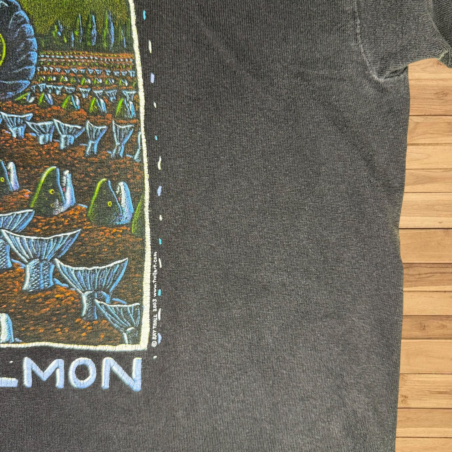 vintage ray troll t shirt salmon (L)