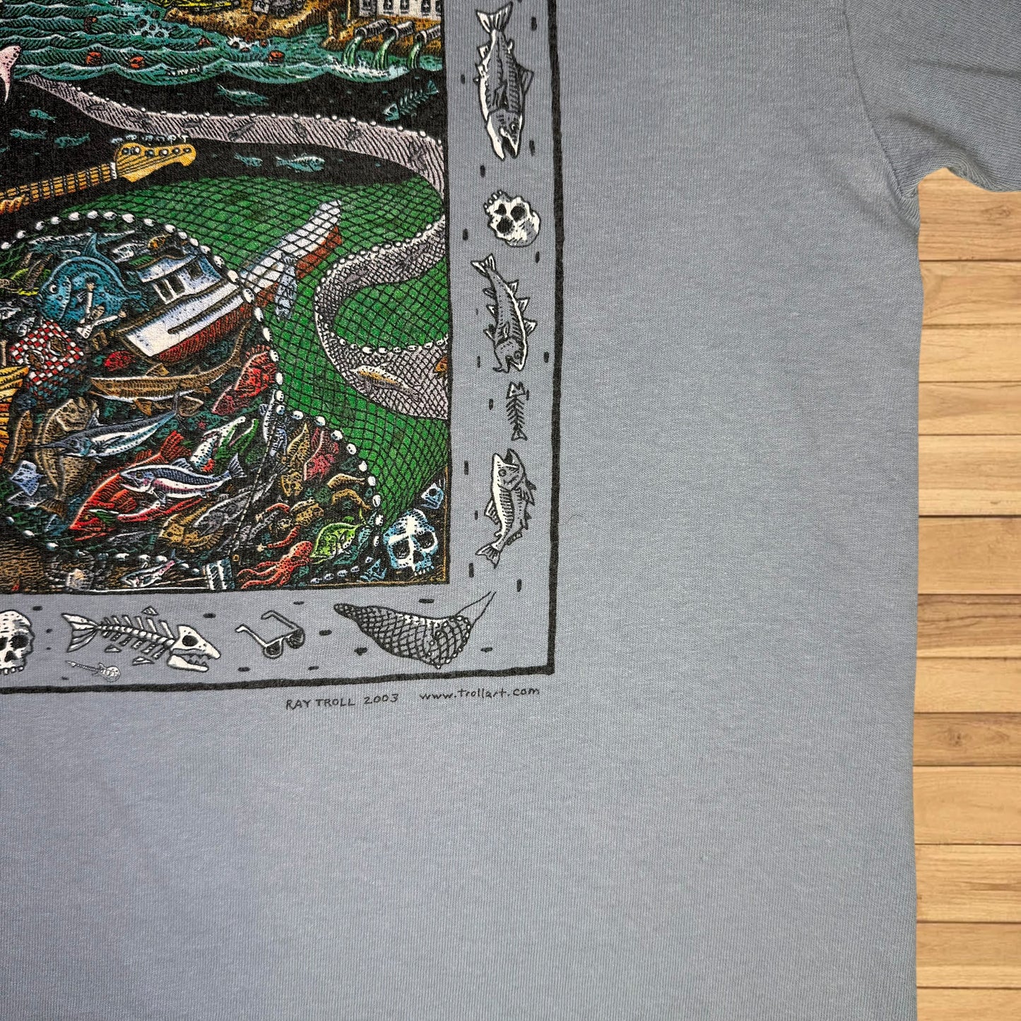 vintage ray troll t shirt blues (L)