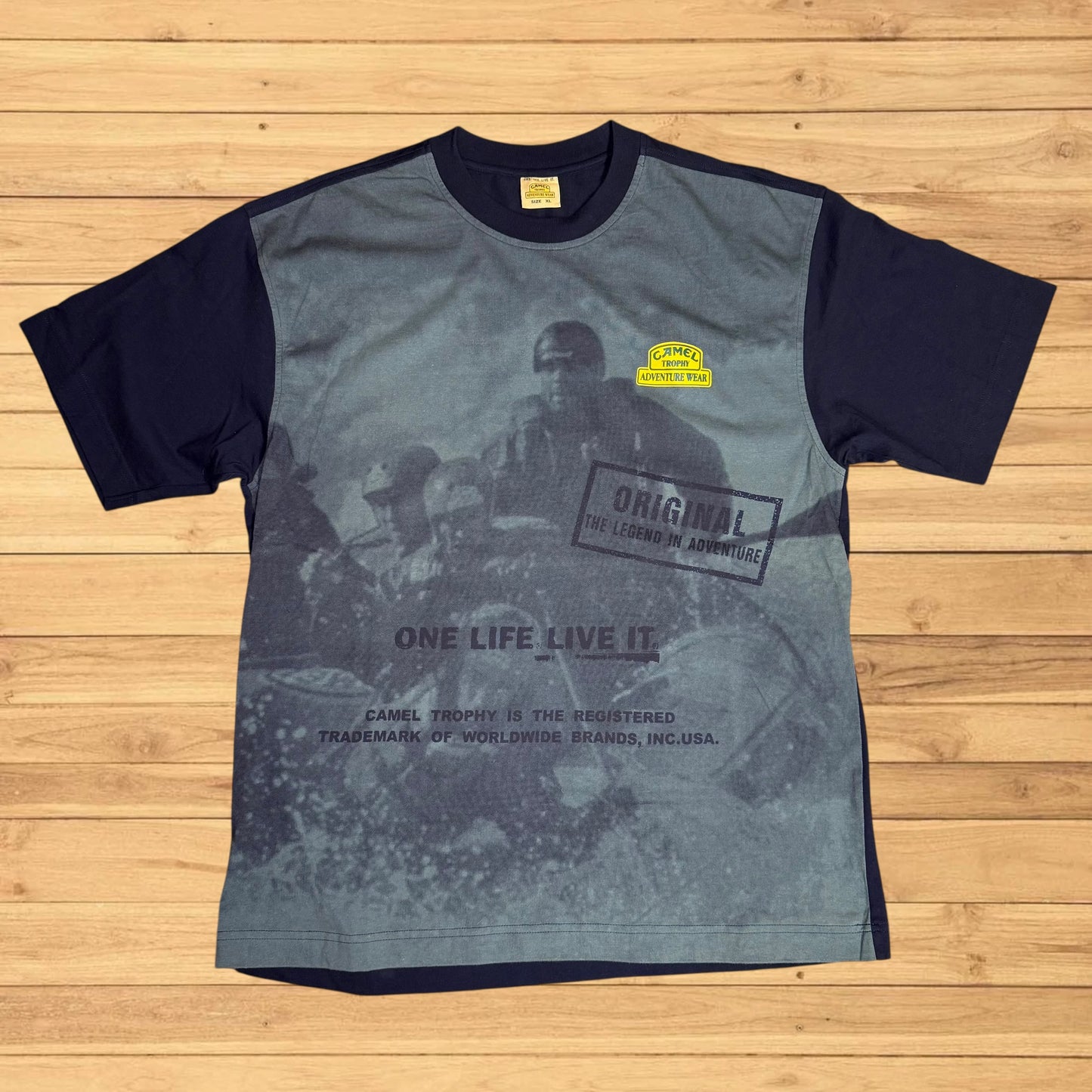 vintage camel trophy adventure wear t shirt water rafting (xl)