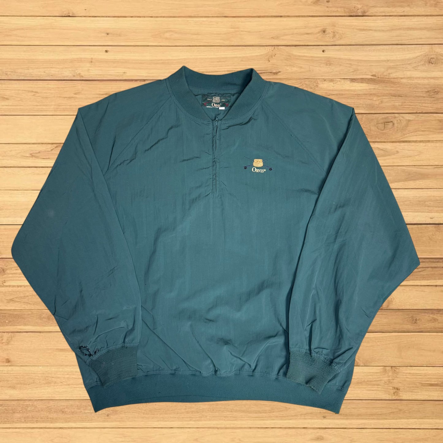 vintage orvis windbreaker puller over quarter up (large)