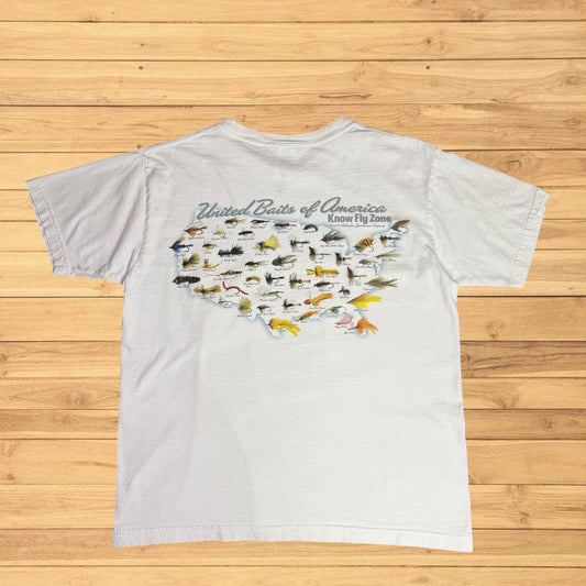 vintage columbia fly fishing lures t shirt
