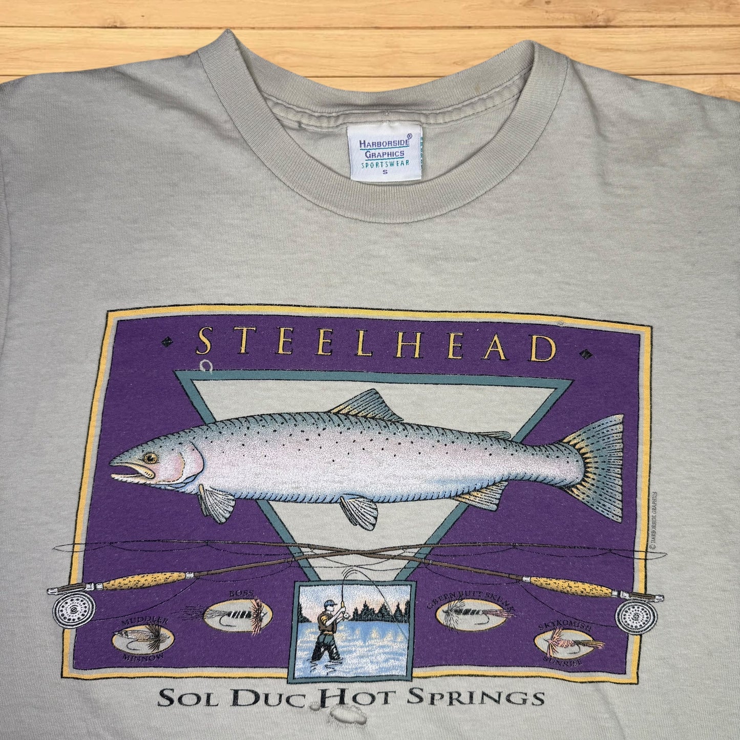 vintage steelhead t shirt harborside graphic