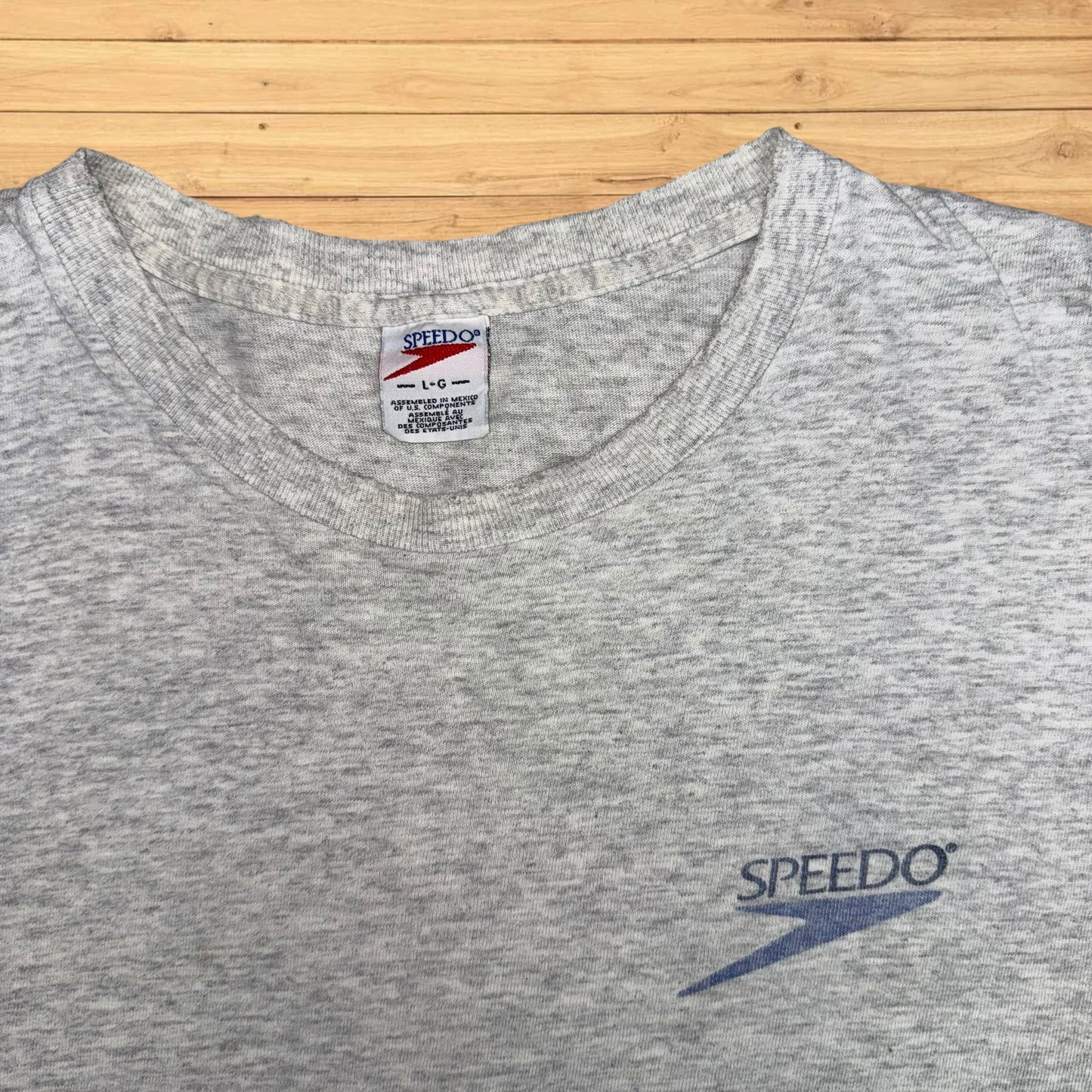 vintage speedo trout fly fishing t shirt (M)