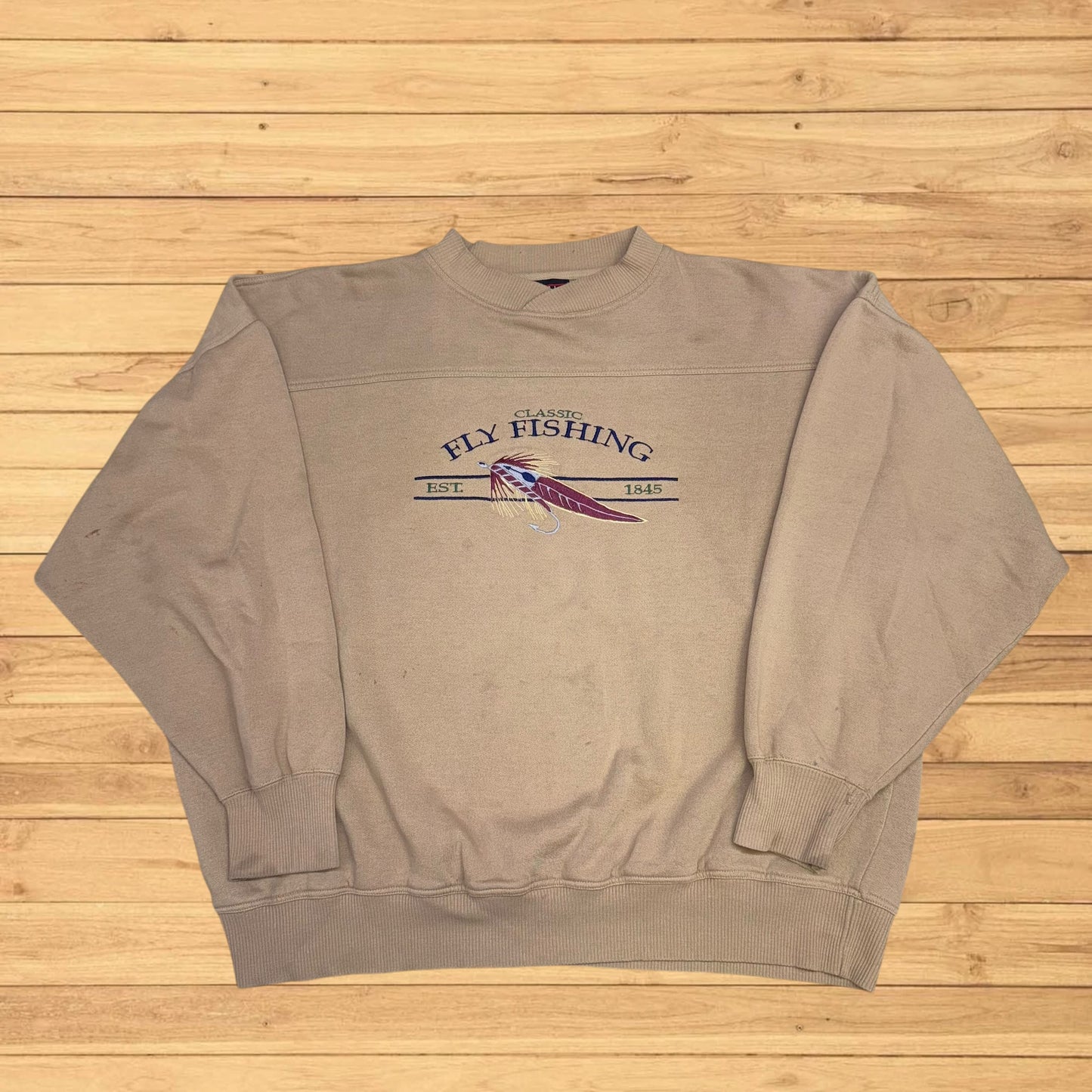 vintage fly fishing crewneck (XL)