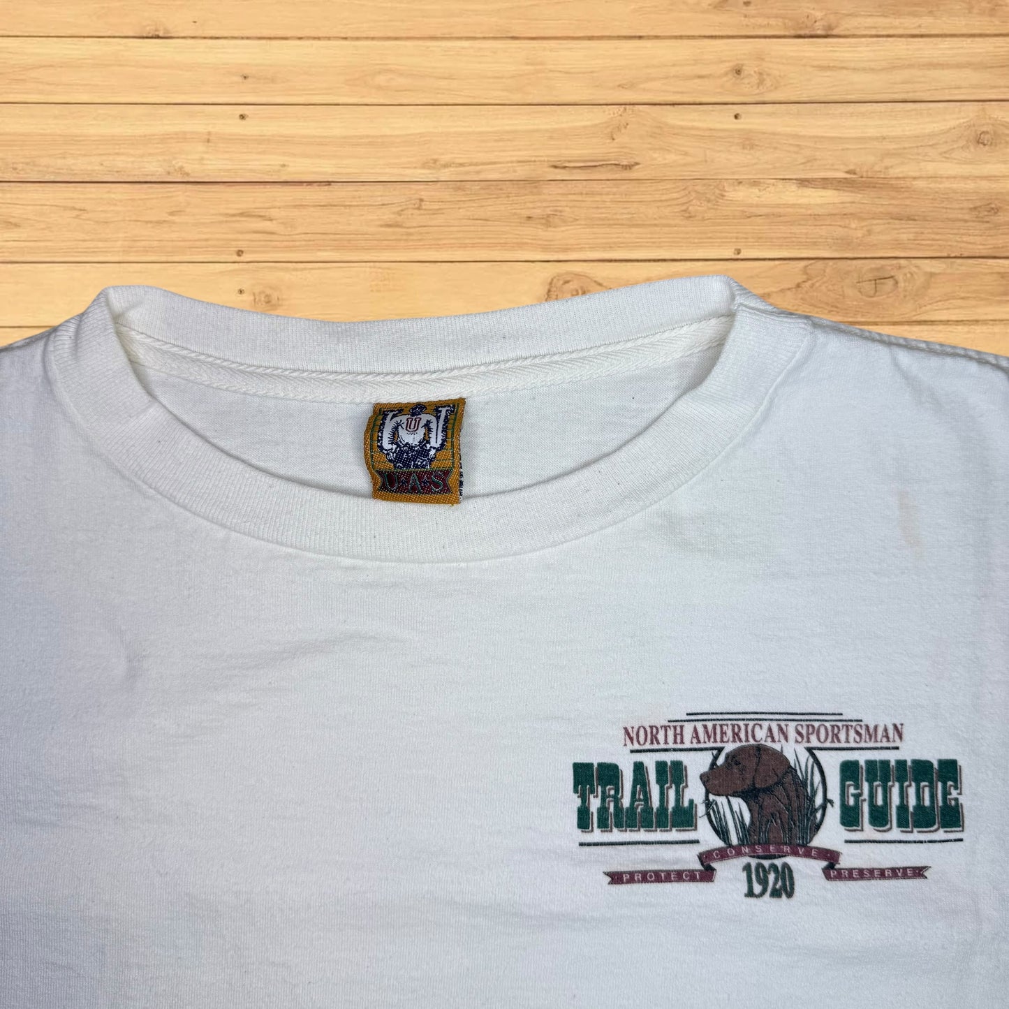 vintage quail sportsman trail guide t shirt (xl)