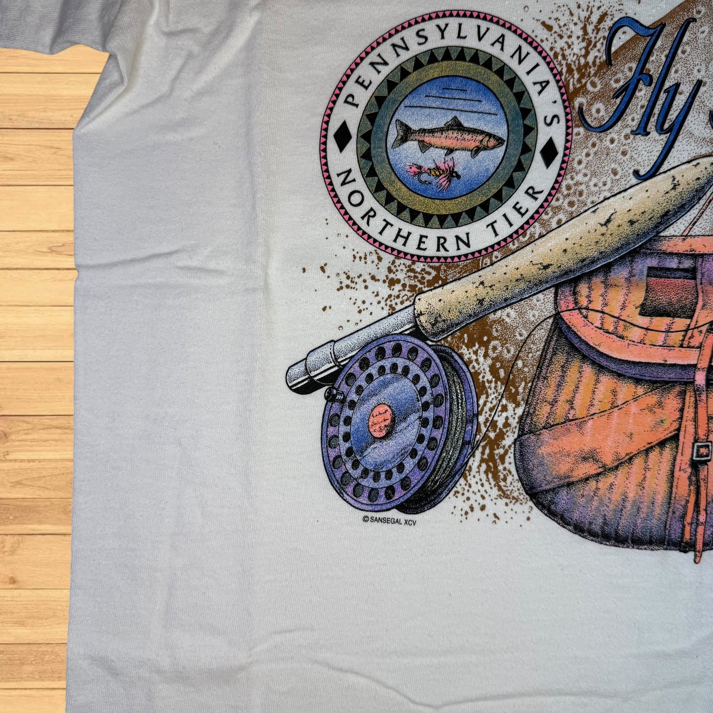 vintage fly fishing pennsylvania t shirt (m)