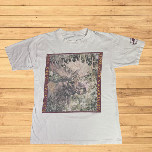 vintage moose water color t shirt national parks