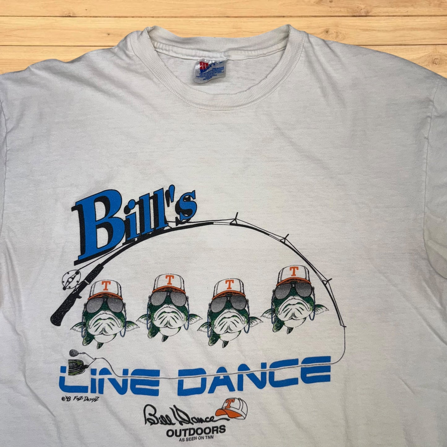 vintage bill dance bass fishing t shirt (M/L)